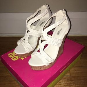 Charlotte Russe Braided Strap Wedges